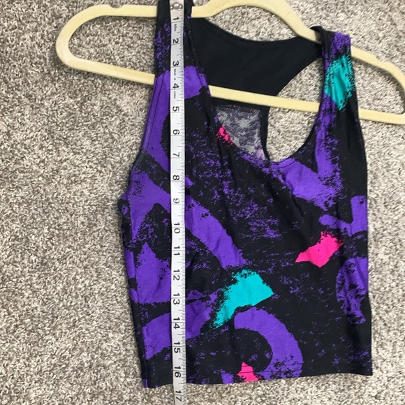 Vintage Gear 1 80s Print Cropped Tank Top - Picture 6 of 7